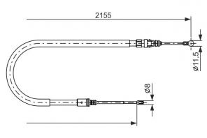 Bosch 1 987 477 994 - Brzdové lano -