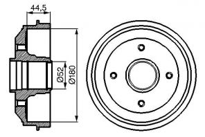 Bosch 0 986 477 070 - Brzdový bubon -