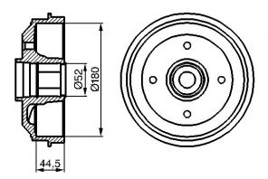 Bosch 0 986 477 113 - Brzdový bubon -