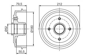 Bosch 0 986 477 153 - Brzdový bubon -