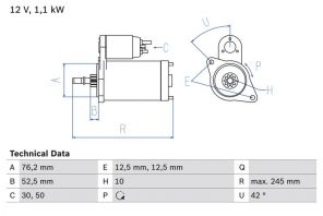 Bosch 0 986 016 300 - Štartér