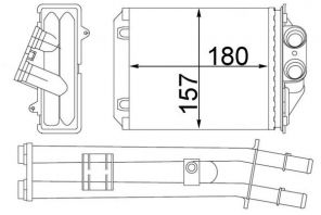 Mahle AH 213 000S - Výmenník tepla vnútorného kúrenia