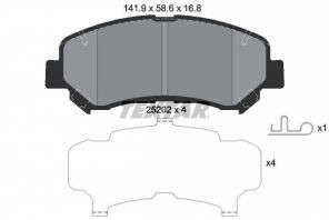 Textar 2520201 - Brzdové platničky -