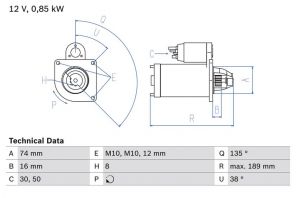 Bosch 0 986 014 991 - Štartér