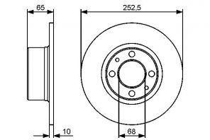 Bosch 0 986 479 435 - Brzdový kotúč -
