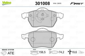 Valeo 301008 - Brzdové platničky -