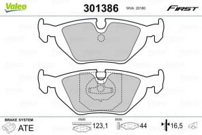 Valeo 301386 - Brzdové platničky -