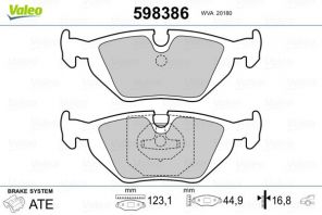 Valeo 598386 - Brzdové platničky -