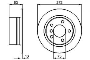 Bosch 0 986 478 439 - Brzdový kotúč -