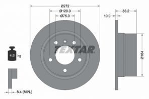 Textar 92076703 - Brzdový kotúč -