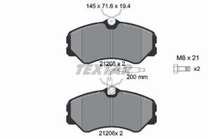 Textar 2120501 - Brzdové platničky -
