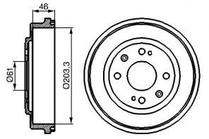 Bosch 0 986 477 059 - Brzdový bubon -