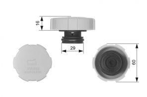 Gates RC231 - Uzatvárací kryt nádobky chladiča
