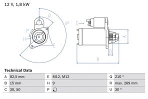 Bosch 0 986 016 240 - Štartér