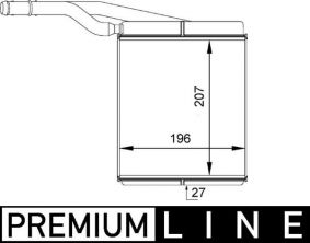 Mahle AH 143 000P - Výmenník tepla vnútorného kúrenia