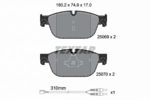 Textar 2506901 - Brzdové platničky -