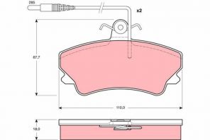 TRW GDB1203 - Brzdové platničky -