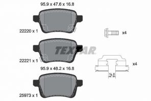 Textar 2222001 - Brzdové platničky -