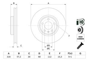 Bosch 0 986 479 E49 - Brzdový kotúč -