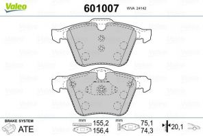 Valeo 601007 - Brzdové platničky -