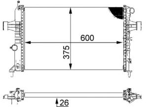 Mahle CR 227 000S - Chladič vody -