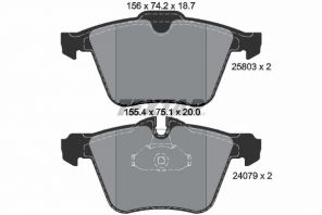 Textar 2580301 - Brzdové platničky -