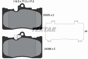 Textar 2032501 - Brzdové platničky -