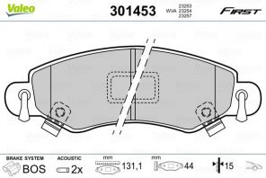 Valeo 301453 - Brzdové platničky -