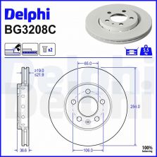 Delphi BG3208C - Brzdový kotúč