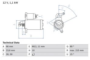 Bosch 0 986 024 010 - Štartér