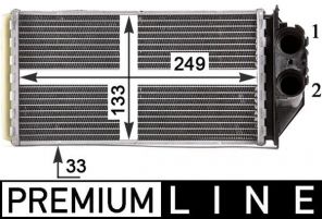 Mahle AH 187 000P - Výmenník tepla vnútorného kúrenia