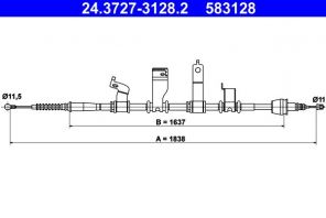 ATE 24.3727-3128.2 - Brzdové lano -