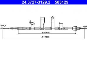 ATE 24.3727-3129.2 - Brzdové lano -