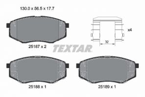 Textar 2518701 - Brzdové platničky -