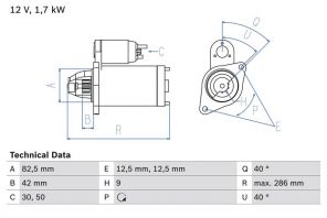 Bosch 0 986 013 350 - Štartér