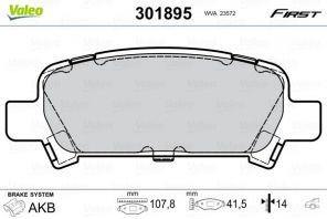 Valeo 301895 - Brzdové platničky -