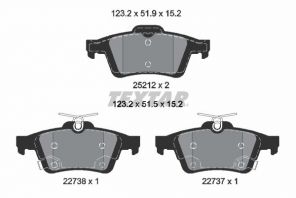 Textar 2521204 - Brzdové platničky -