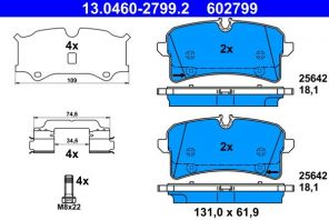 ATE 13.0460-2799.2 - Brzdové platničky -
