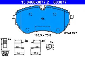 ATE 13.0460-3877.2 - Brzdové platničky -