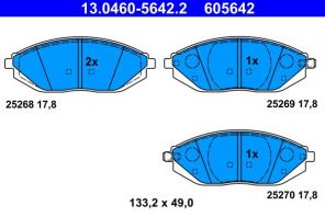 ATE 13.0460-5642.2 - Brzdové platničky -