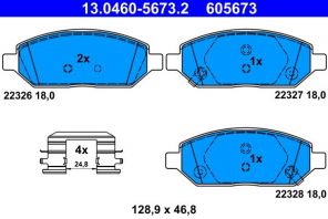 ATE 13.0460-5673.2 - Brzdové platničky -