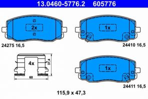 ATE 13.0460-5776.2 - Brzdové platničky -