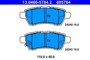ATE 13.0460-5784.2 - Brzdové platničky -