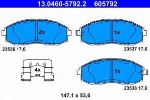 ATE 13.0460-5792.2 - Brzdové platničky -