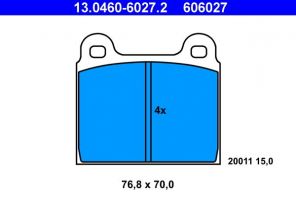 ATE 13.0460-6027.2 - Brzdové platničky -