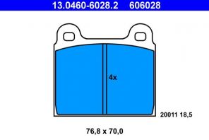 ATE 13.0460-6028.2 - Brzdové platničky -
