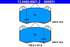 ATE 13.0460-6921.2 - Brzdové platničky -