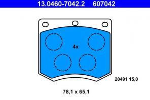 ATE 13.0460-7042.2 - Brzdové platničky -