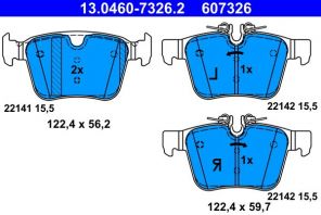 ATE 13.0460-7326.2 - Brzdové platničky -
