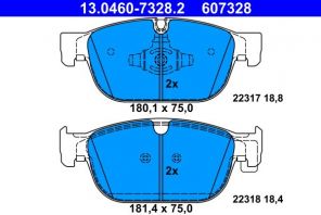 ATE 13.0460-7328.2 - Brzdové platničky -